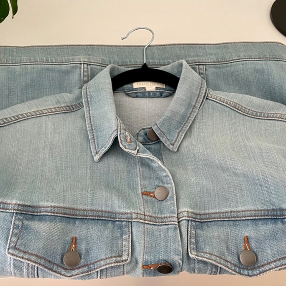 Eileen Fisher Organic Cotton Stretch Denim Jean Jacket - Petite - Picture 8 of 8